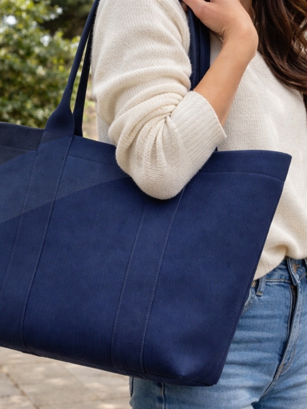 Rothy's Navy Blue Canvas Tote Bag